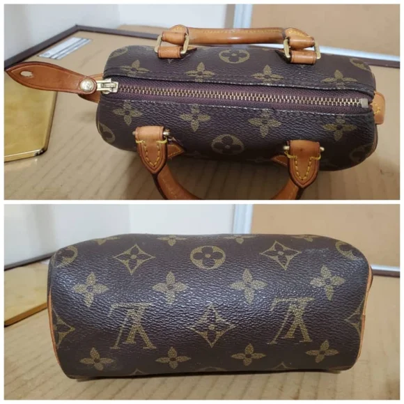 Authentic LOUIS VUITTON Monogram Mini Sac HL Speedy - Picture 8 of 10